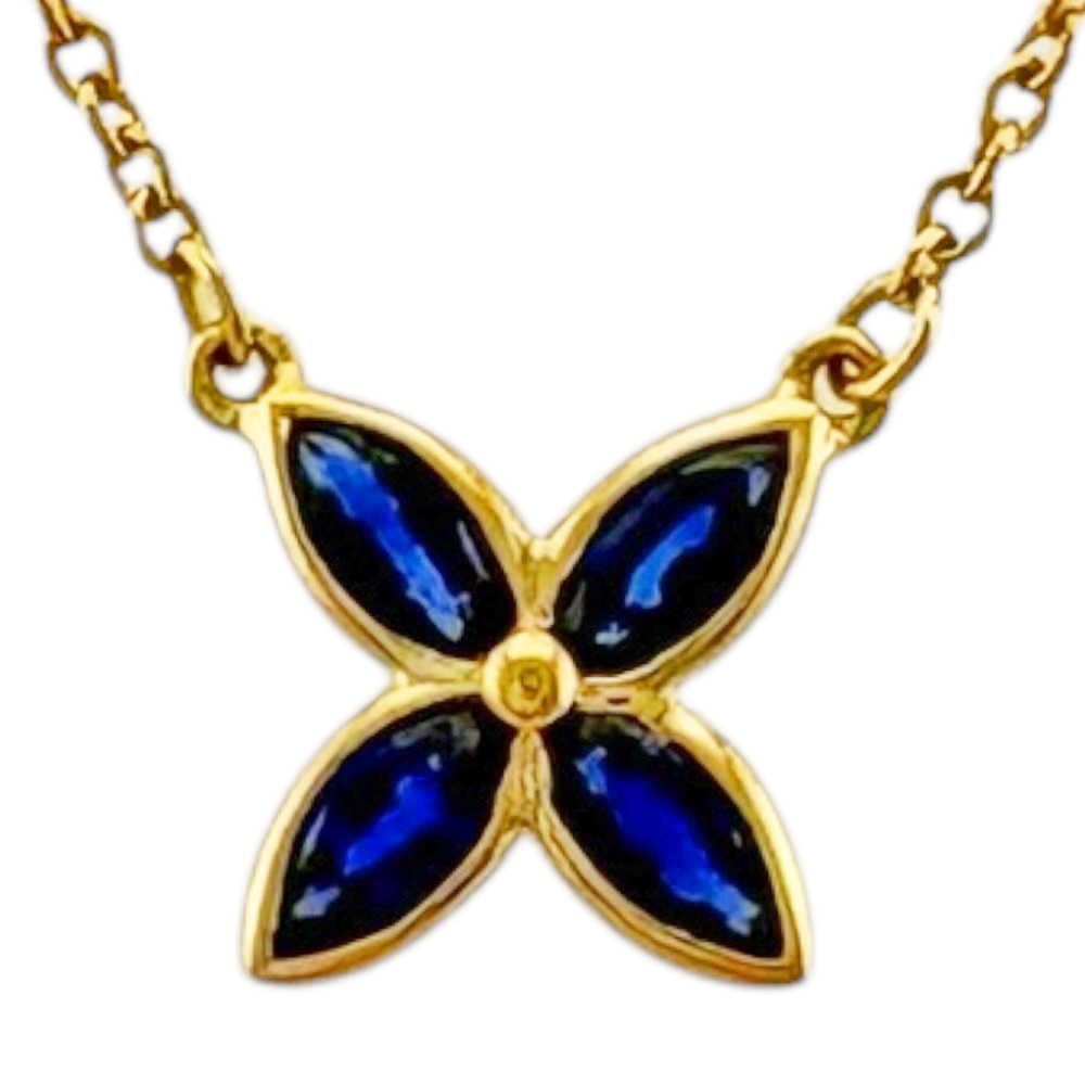 TIFFANY & CO. 18k Gold Sapphire Necklace
